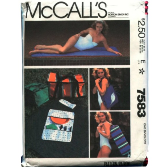 Vintage - McCall's 7583 - Exercise or Beach Mat - Picnic Bags & Kits - Table Mat - Picture 1 of 2